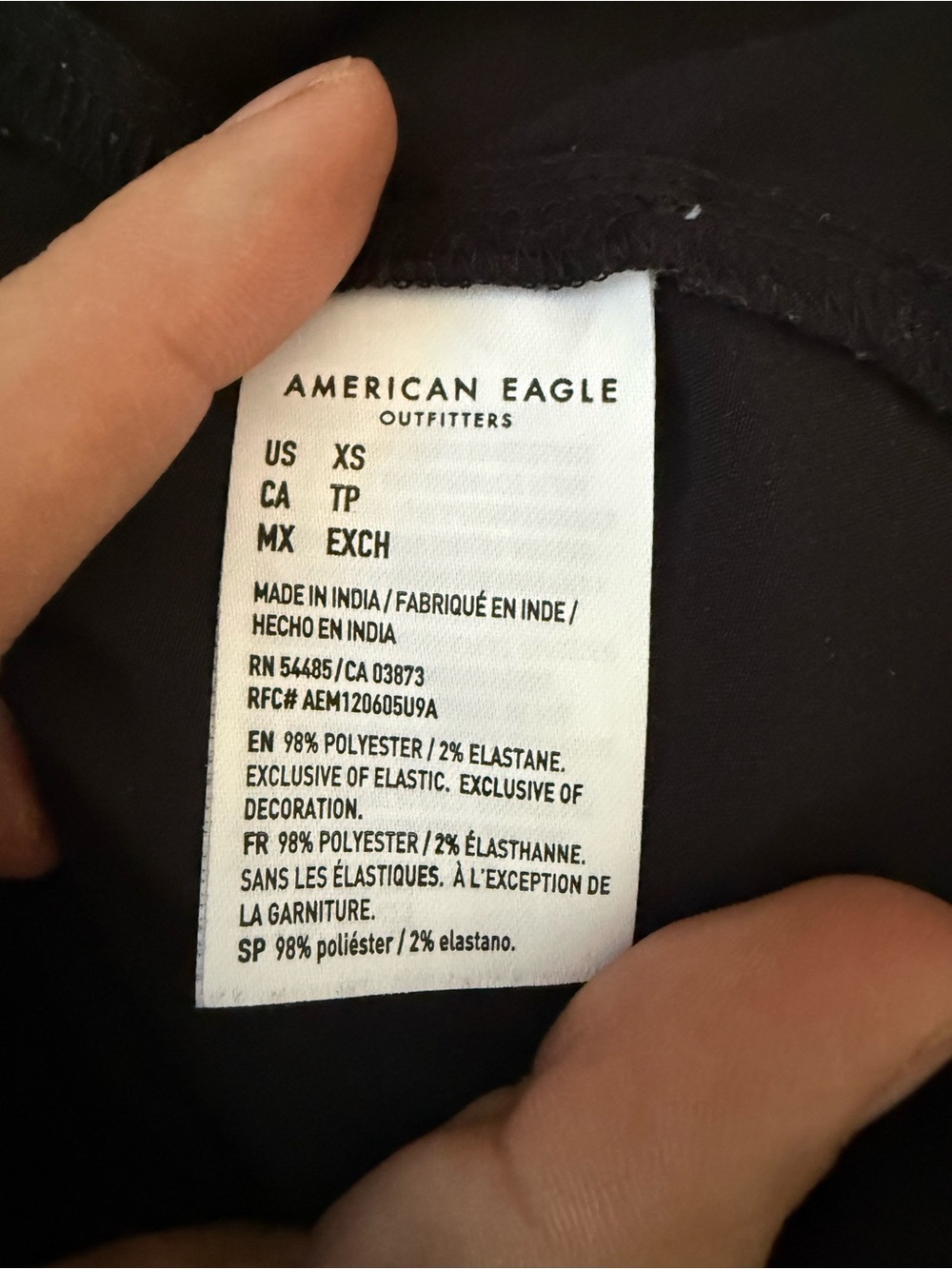 American Eagle Black Smocked Midi Dress with Flutter Sleeves / Solid Black - Picture 5 of 5